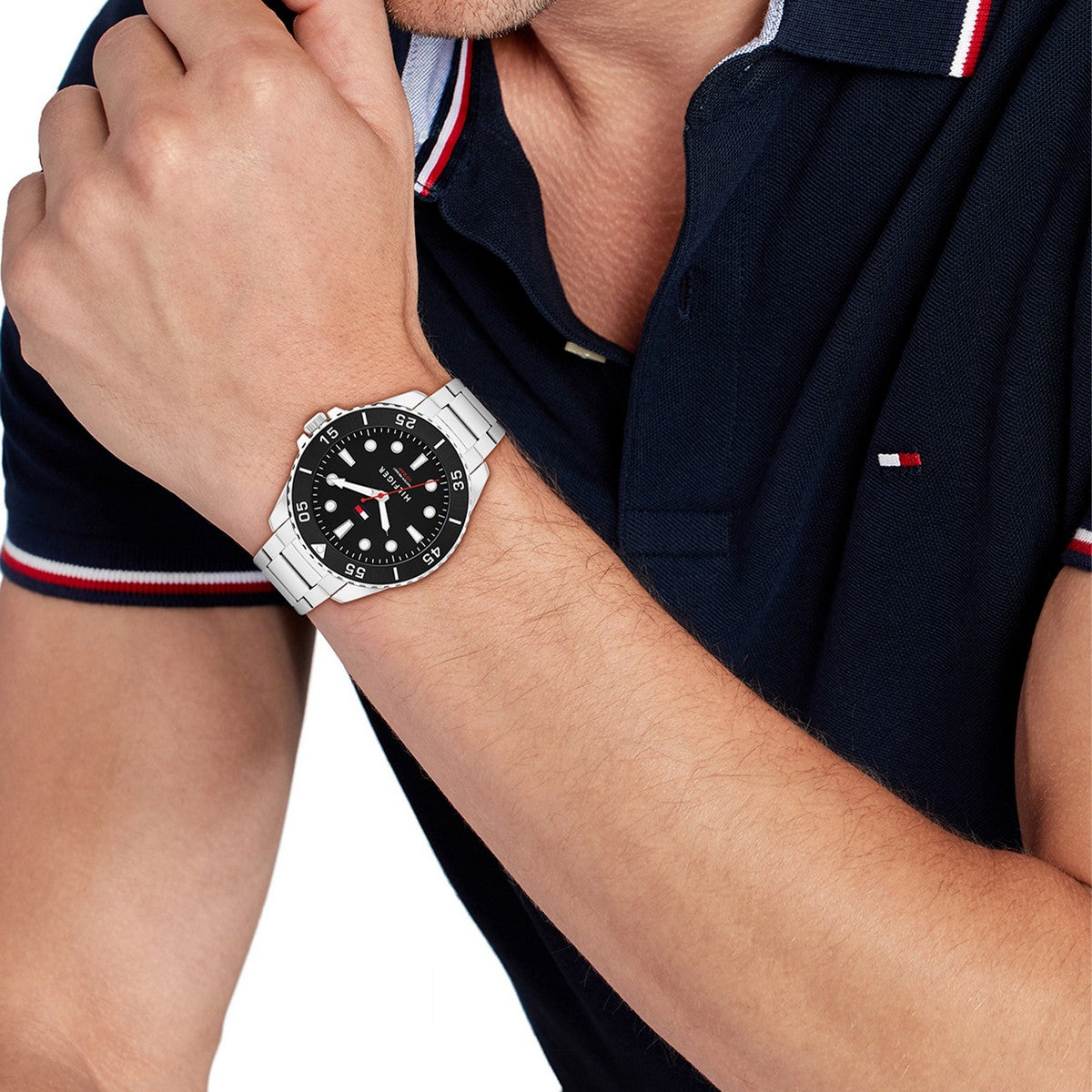 Tommy Hilfiger Horloge TH1792203 Heren Zilverkleurig 42 mm