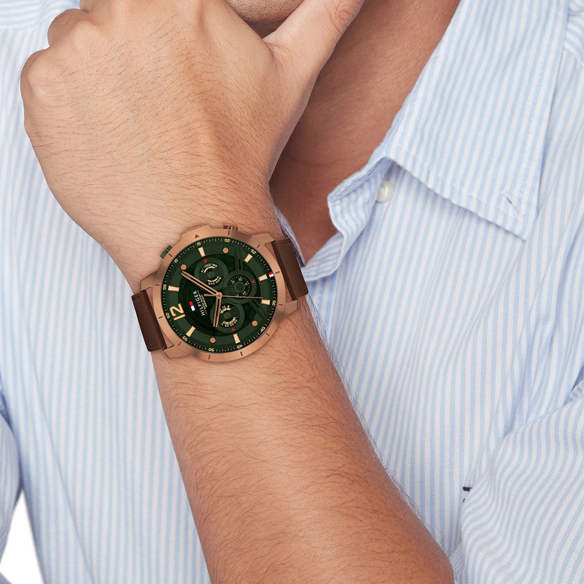 Tommy Hilfiger Horloge TH1792207 Heren Bruin 50 mm