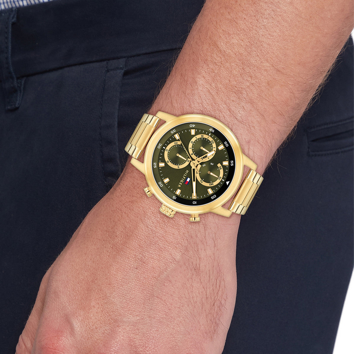 Tommy Hilfiger TH1792216 Horloge Heren Staal Goudkleurig 46mm