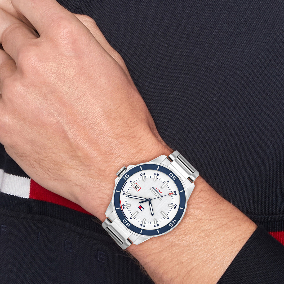 Tommy Hilfiger Horloge TH1792227 Heren Zilverkleurig 43 mm