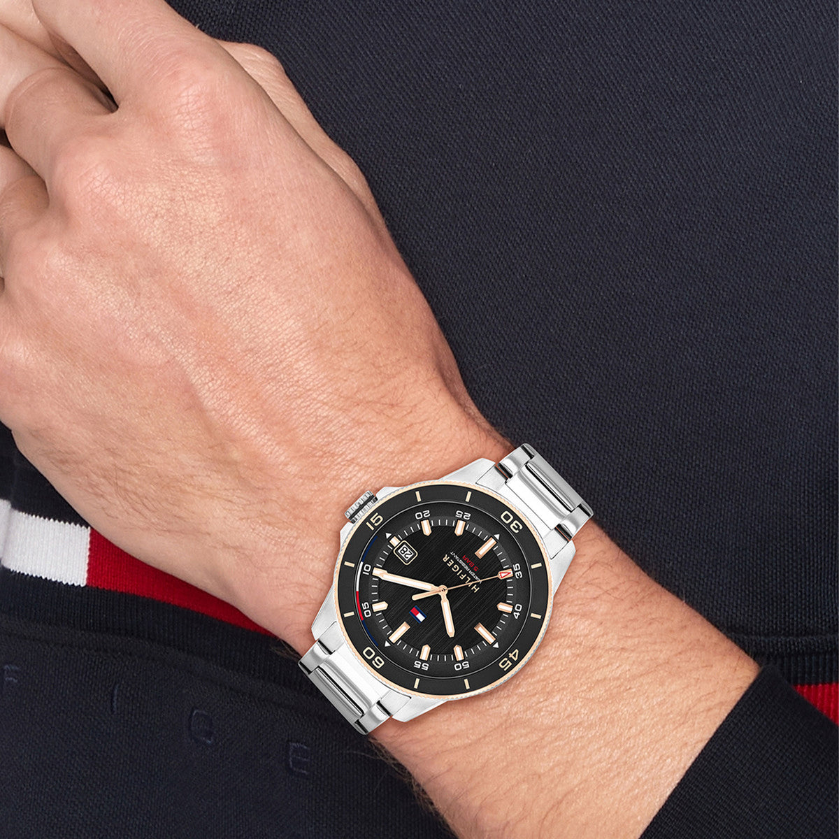 Tommy Hilfiger Horloge TH1792228 Heren Zilverkleurig 43 mm