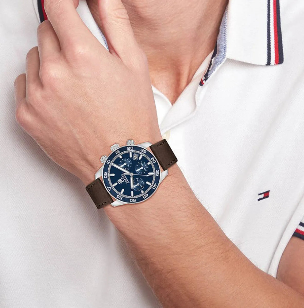 Tommy Hilfiger Horloge TH1792163 Heren Bruin