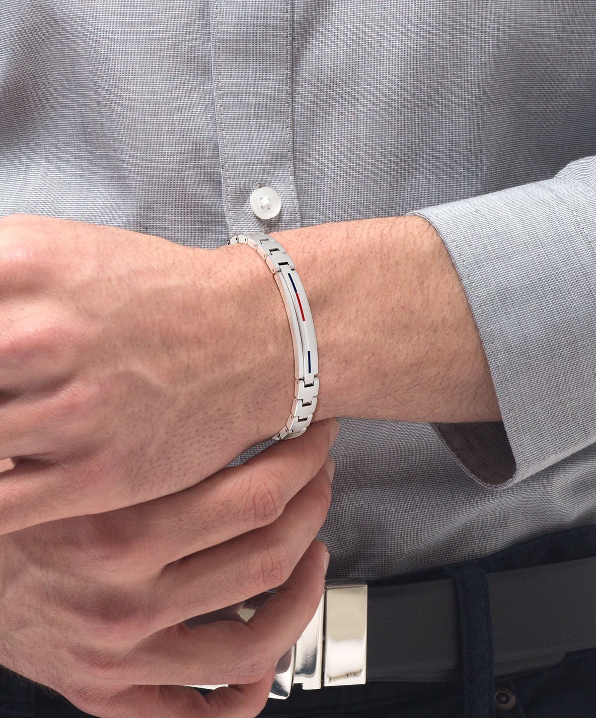 Tommy Hilfiger Jewels TJ2790313 Schakelarmband - Staal - 22cm Zilverkleurig