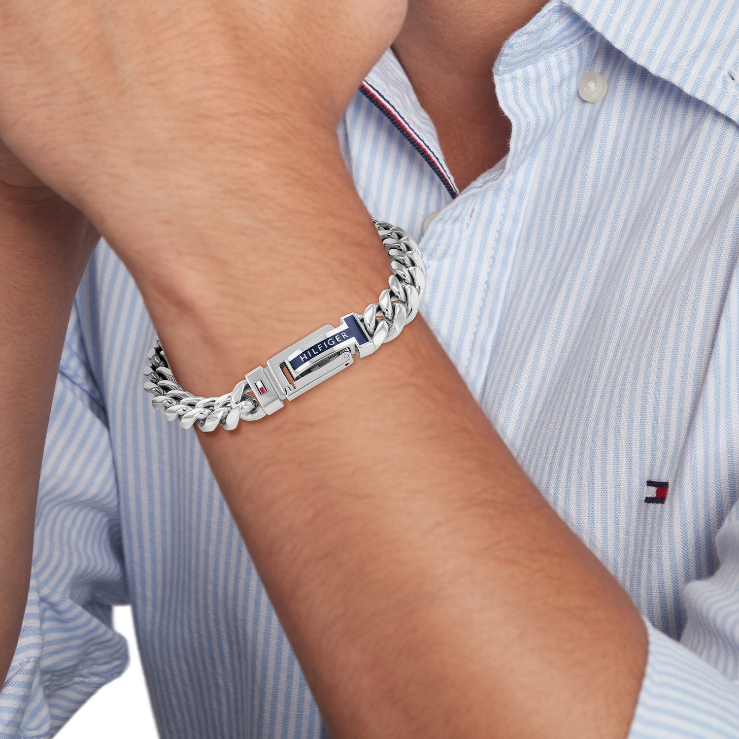 Tommy Hilfiger Armband TJ2790433 Heren Zilverkleurig 19 cm