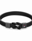 Tommy Hilfiger Jewels TJ2790442 Armband Leer Zwart Heren 20cm