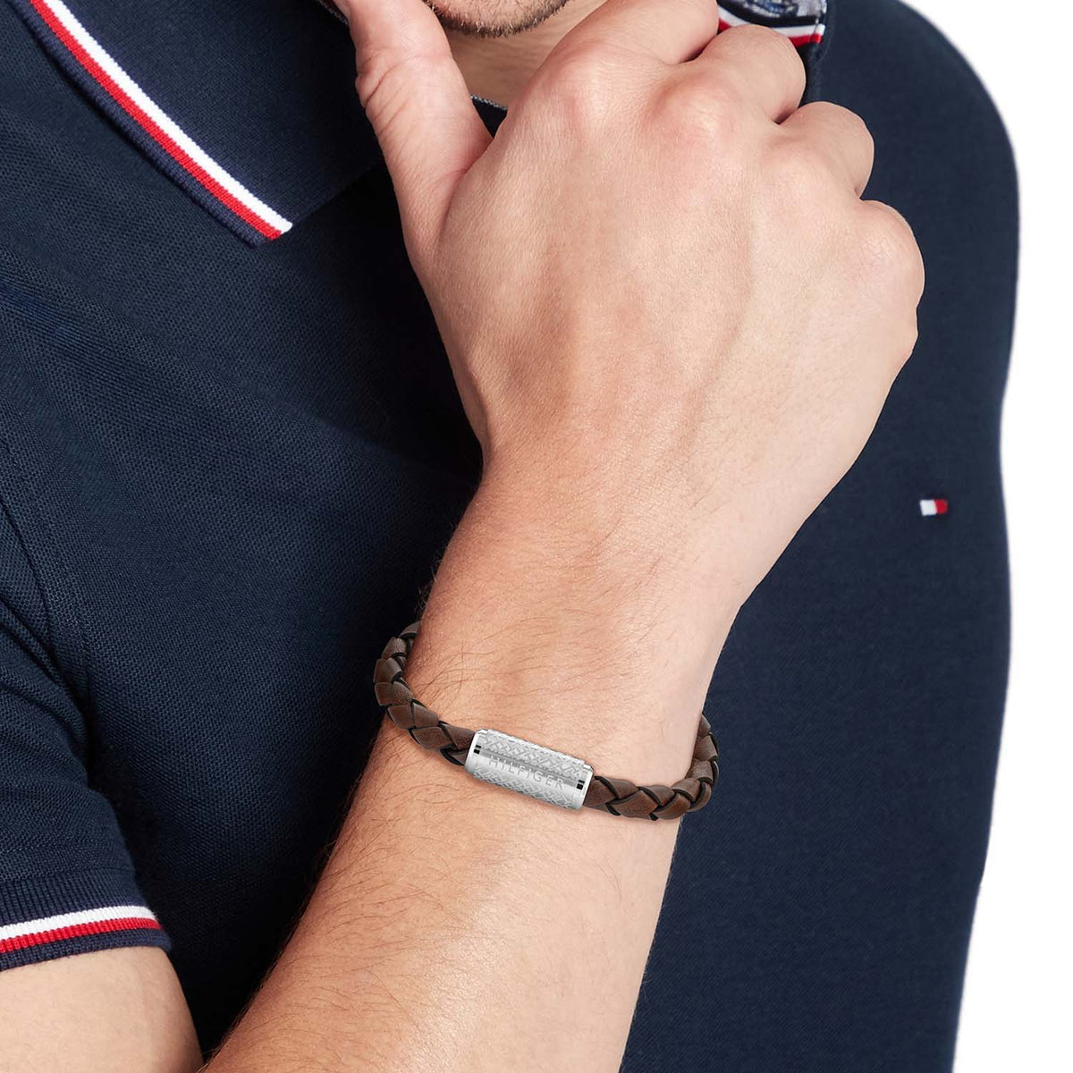 Tommy Hilfiger Armband TJ2790482 Heren Bruin 19 cm