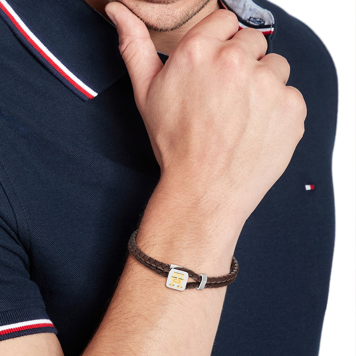 Tommy Hilfiger Armband TJ2790532 Heren Bruin 19 cm