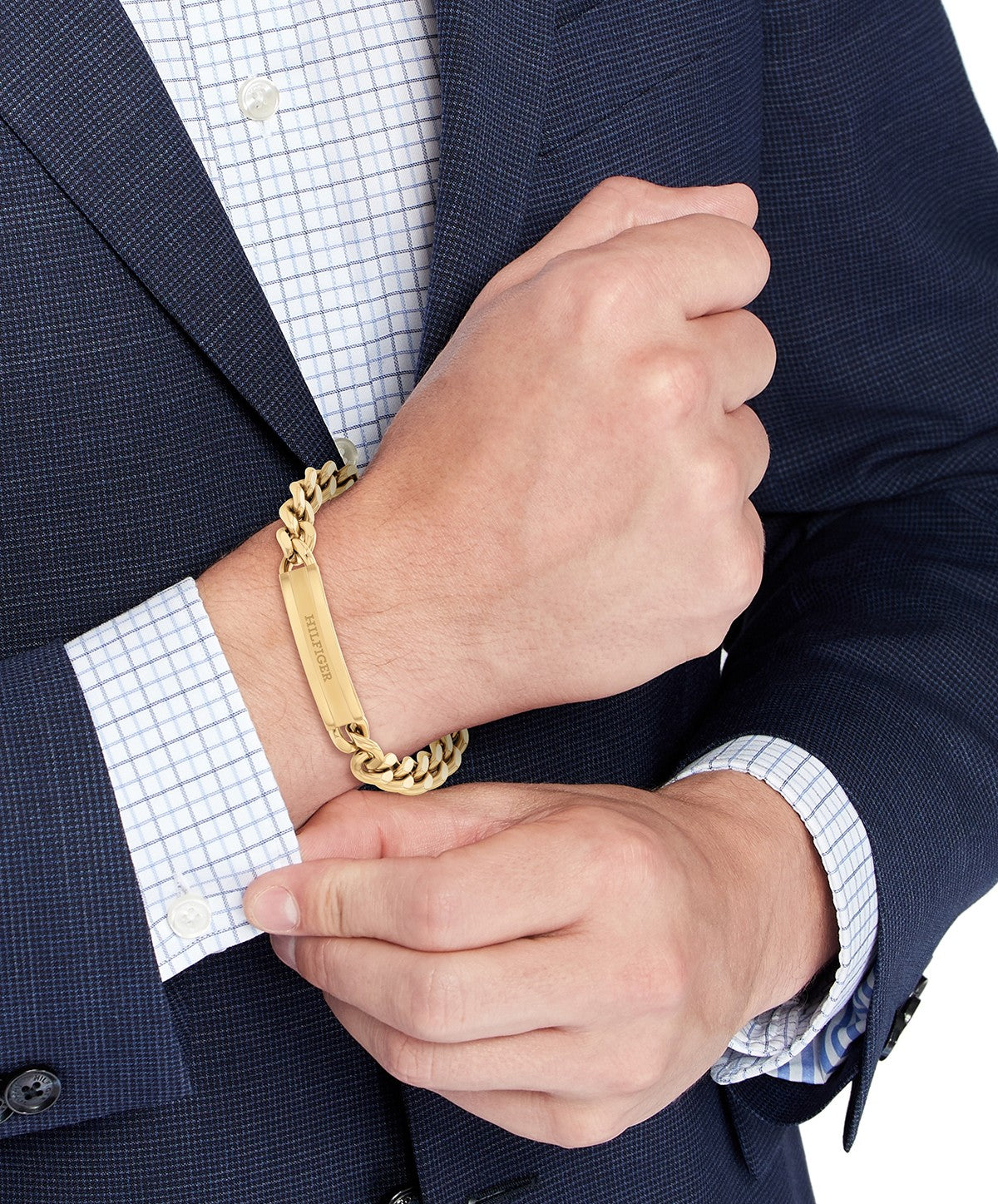 Tommy Hilfiger TJ2790580 Heren Armband - Staal - 19cm Goudkleurig