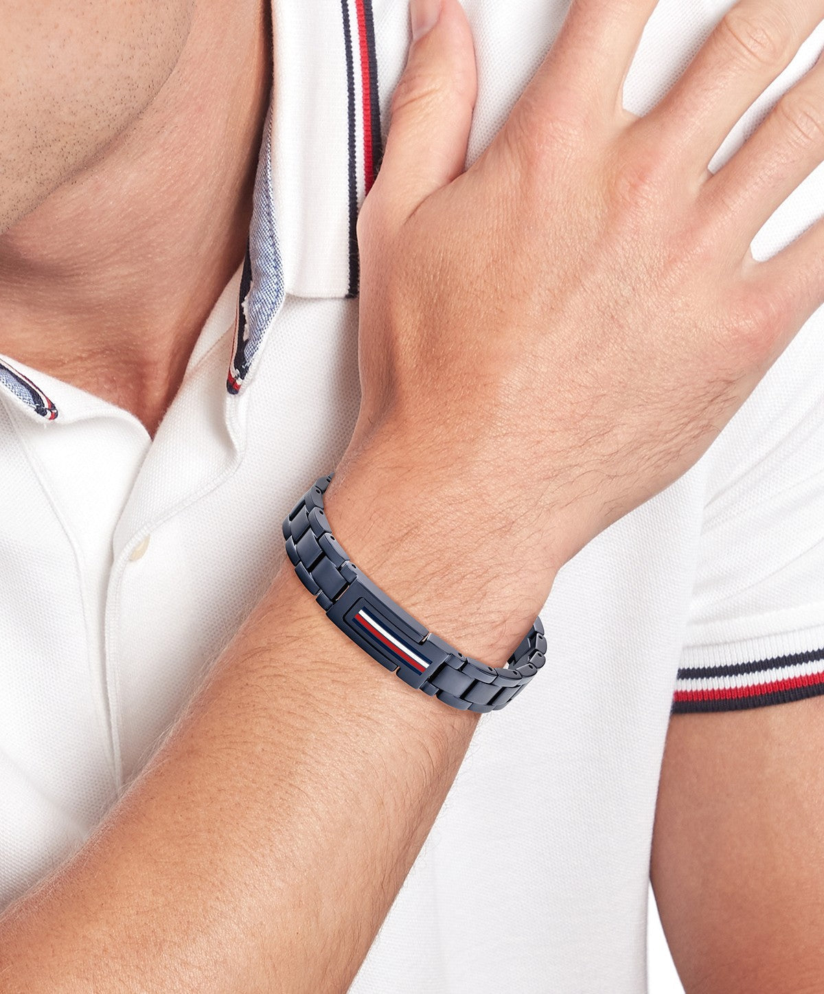 Tommy Hilfiger Jewels TJ2790598 Schakelarmband - Staal - 19cm Blauw