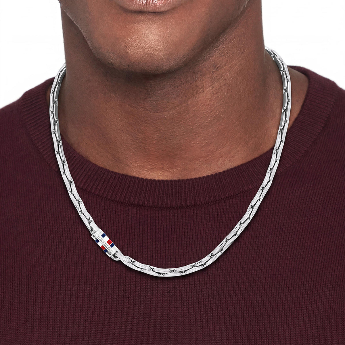 Tommy Hilfiger TJ2790745 Heren Collier Zilverkleurig