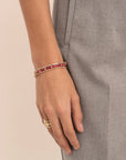 Sparkling Jewels armband Fuchsia Quartz Roundel Interstellar - Gold SBG-GEM51-MIX-RDL - PansiteNederland.nl