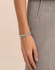 Sparkling Jewels armband Lime Jade Interstellar - Silver - 3mm SB-GEM64-3MM-MIX - PansiteNederland.nl