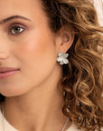 Sparkling Jewels Oorbellen | Flora Push Back Sparkling Jewels Oorbellen Silver EAS37 - PansiteNederland.nl