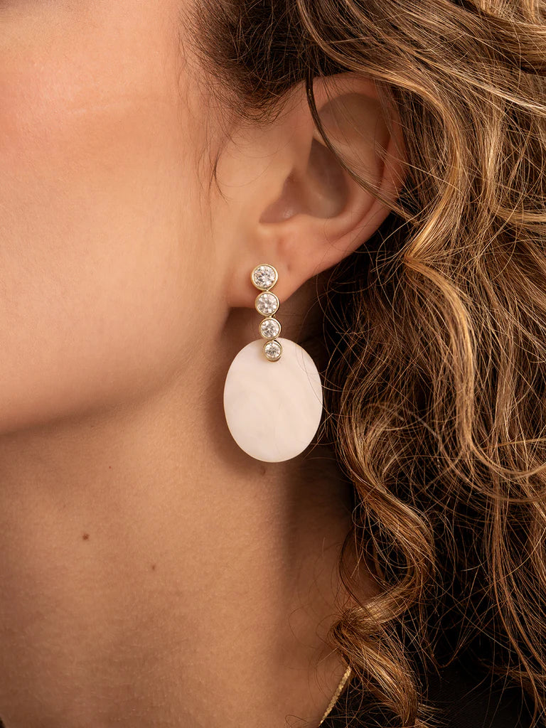 Sparkling Jewels Oorbellen Zirkonia EAG36 Goudkleurig