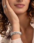 Sparkling Jewels armband Opalite Fuse beads - Silver - 6mm SB-S-6MM-FUSE-G14 - PansiteNederland.nl