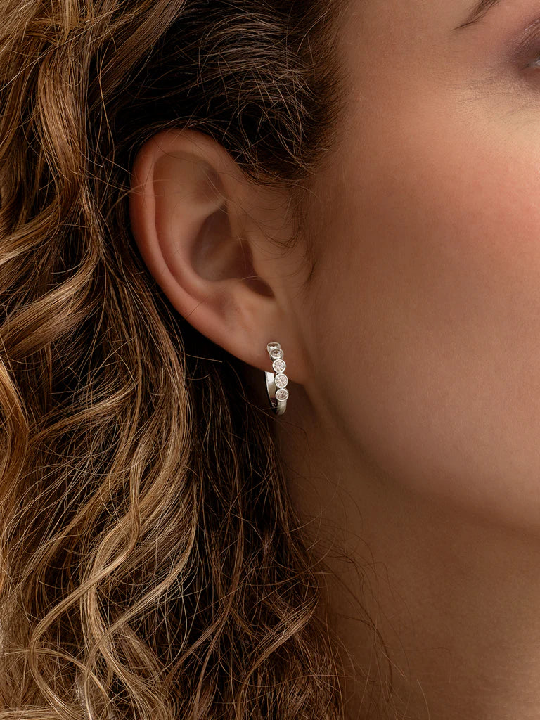 Sparkling Jewels Oorbellen Zirkonia EAS35 Zilverkleurig