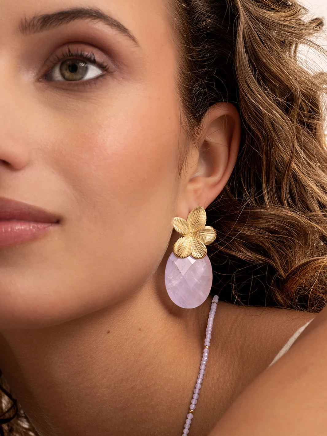 Sparkling Jewels Oorstenen Rozenkwarts EAGEM13-RO