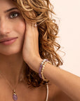 Sparkling Jewels armband Amethyst Fuse beads - Gold - 6mm SB-G-6MM-FUSE-G05 - PansiteNederland.nl