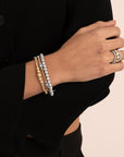 Sparkling Jewels armband | Bicolor mix 3mm gold + 4mm gold + 6mm silver SB-BI-MIX-01 - PansiteNederland.nl