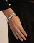 Sparkling Jewels armband | Bicolor mix 3mm gold + 4mm gold + 6mm silver SB-BI-MIX-01 - PansiteNederland.nl