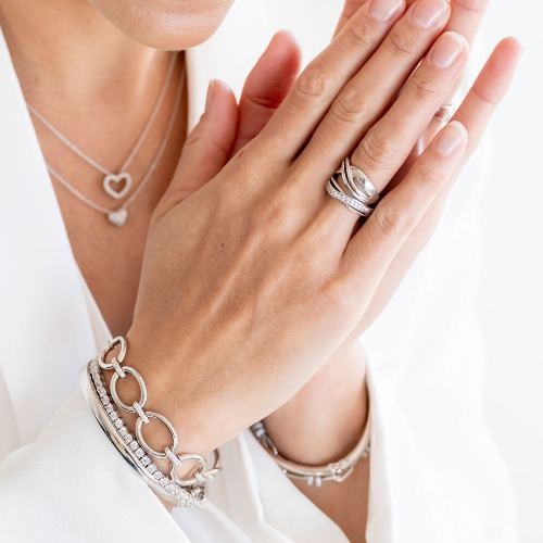Gisser Armband Zilver Gerhodineerd Zirkonia Wit – TRFP3 – foto 3