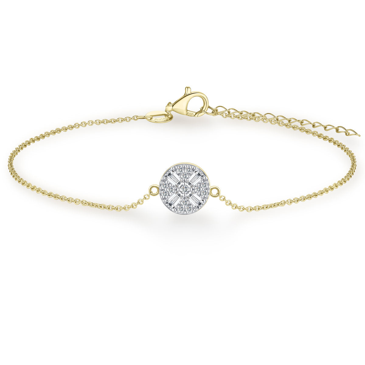 Gisser Armband 14K Bicolor Goud Lab grown diamant 17+3 cm – VBLB1029