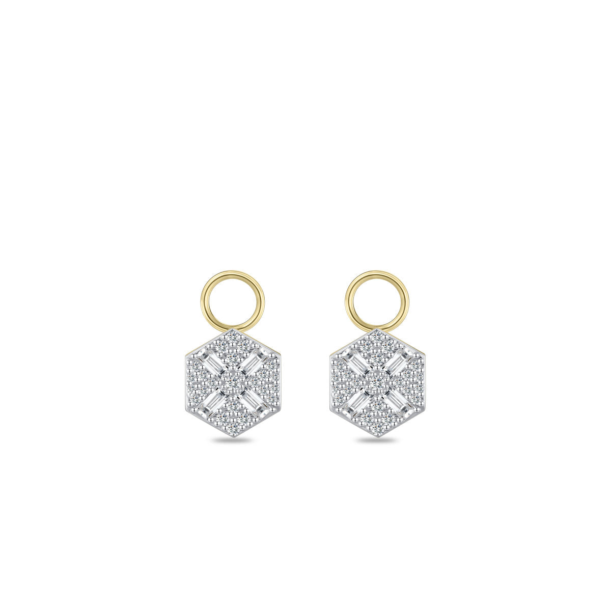 Gisser Oorbedels 14K Bicolor Goud Lab grown diamant – VBLC1000 – foto 2
