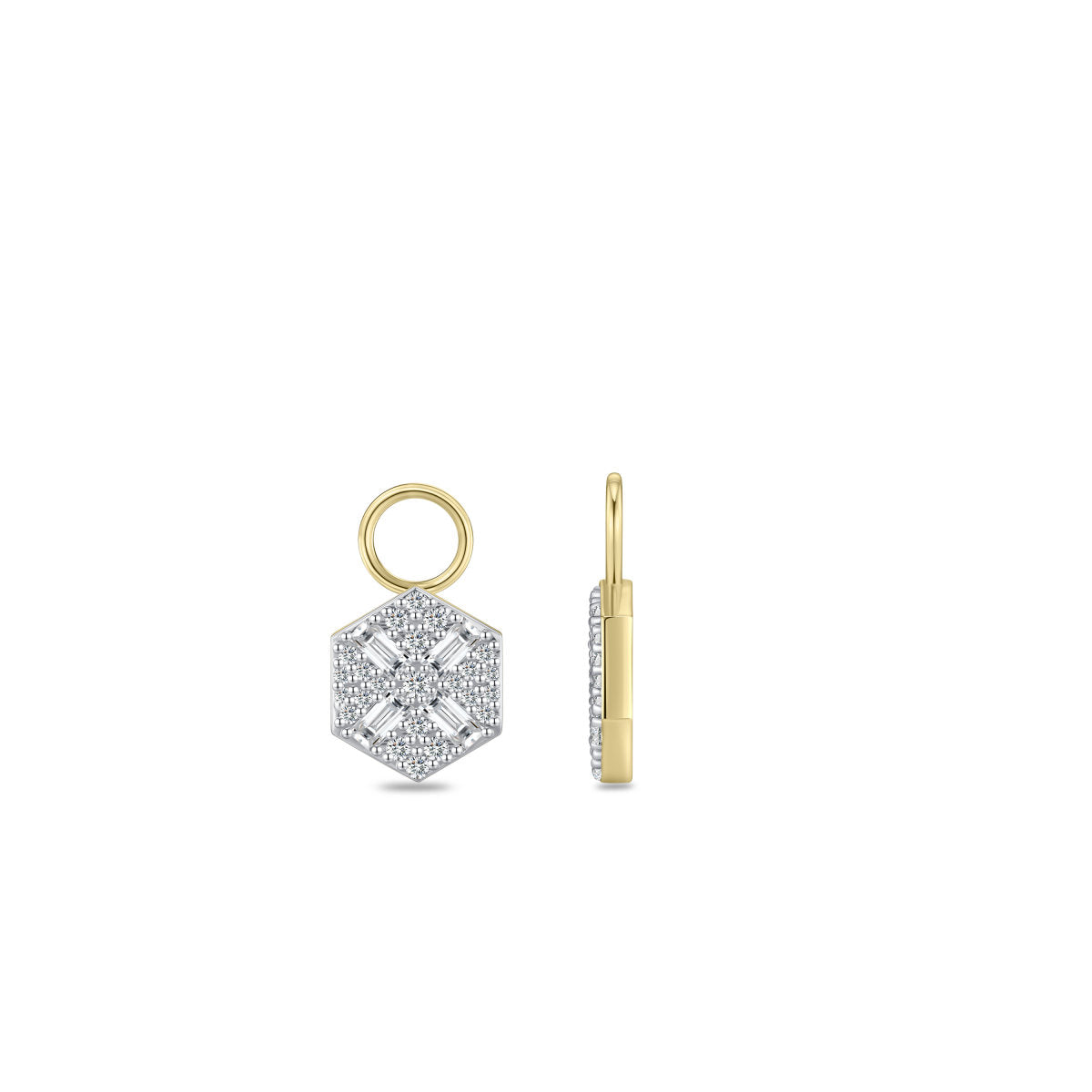 Gisser Oorbedels 14K Bicolor Goud Lab grown diamant – VBLC1000 – foto 3