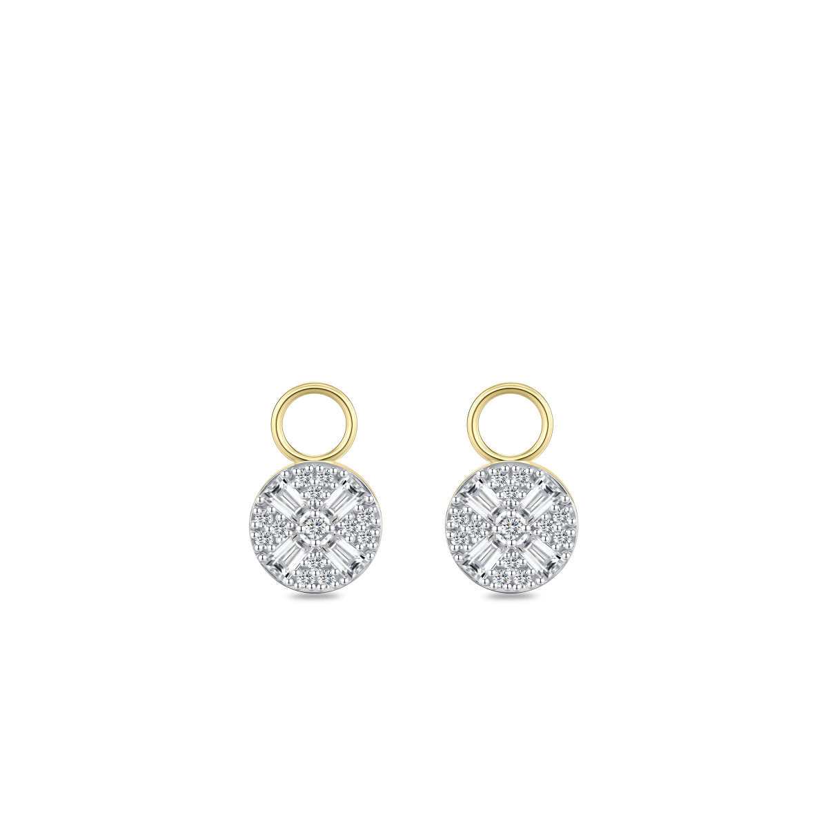 Gisser Oorbedels 14K Bicolor Goud Lab grown diamant – VBLC1002 – foto 2