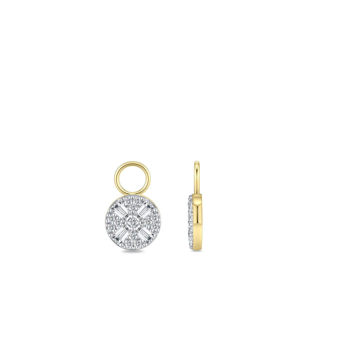 Gisser Oorbedels 14K Bicolor Goud Lab grown diamant – VBLC1002 – foto 3