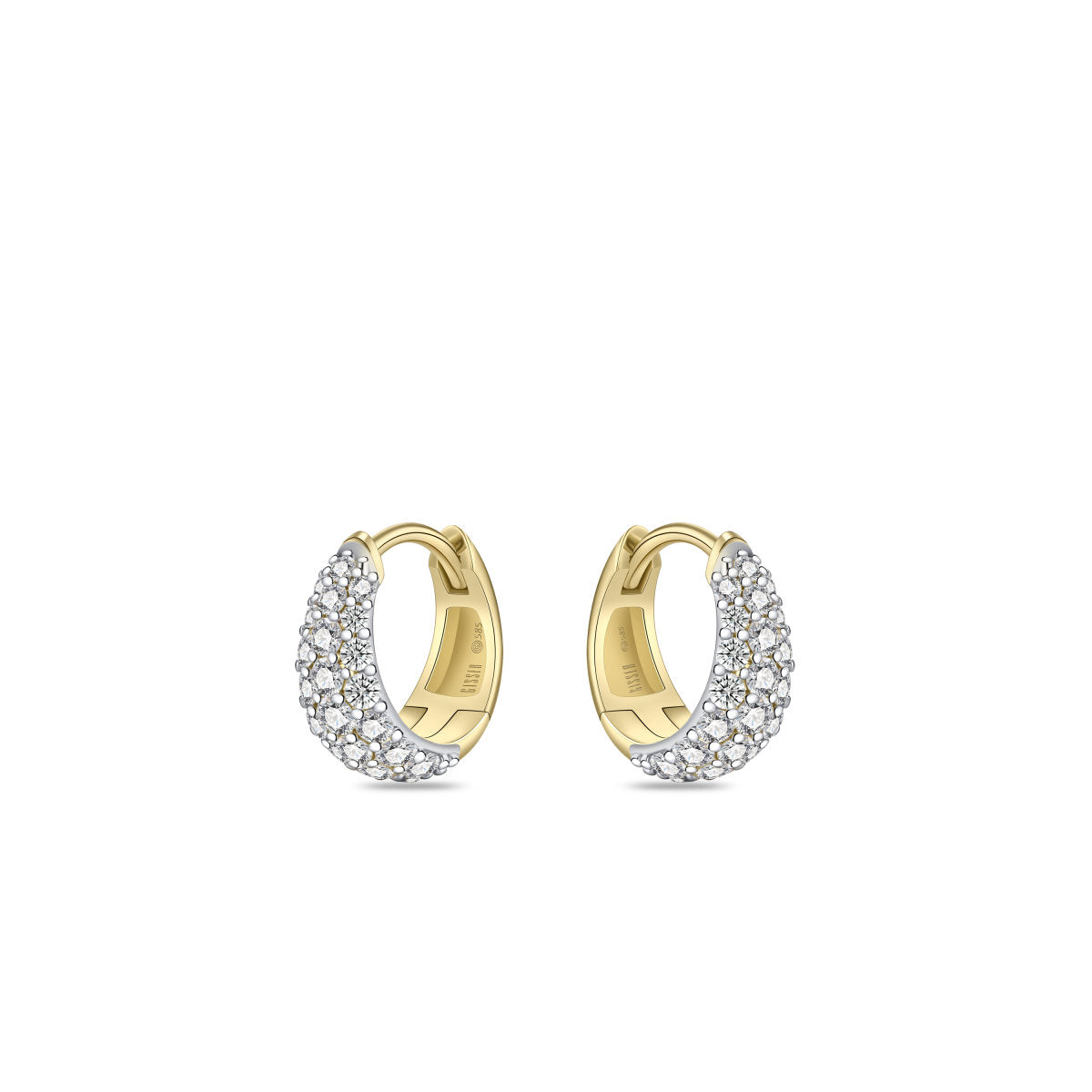 Gisser Oorringen 14K Bicolor Goud Lab grown diamant – VBLKC1001/12
