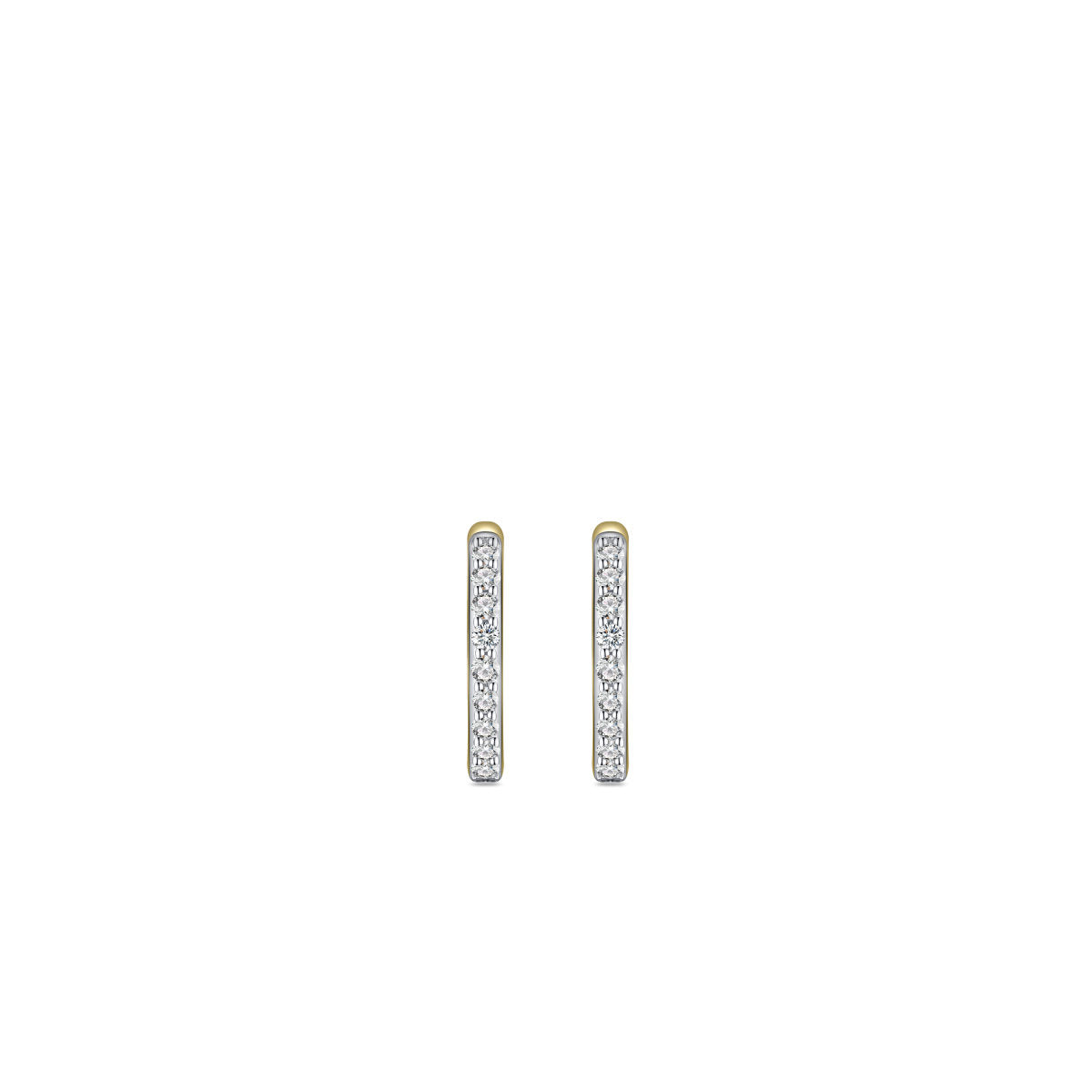 Gisser Oorringen 14K Bicolor Goud Lab grown diamant – VBLKCK1/12 – foto 2