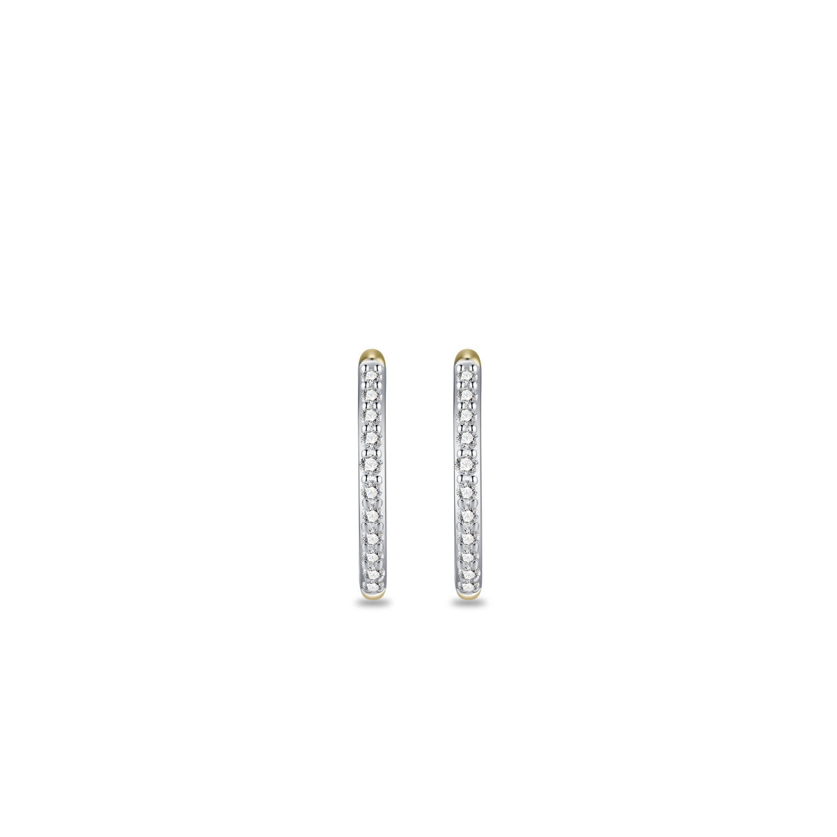 Gisser Oorringen 14K Bicolor Goud Lab grown diamant – VBLKCK1/15 – foto 2