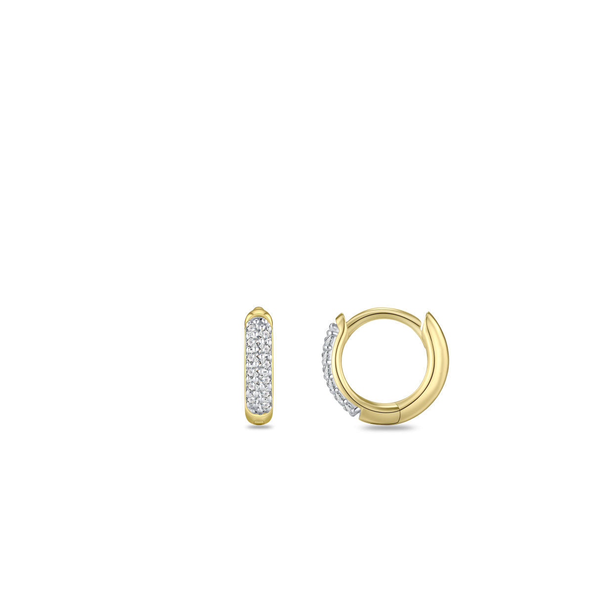 Gisser Oorringen 14K Bicolor Goud Lab grown diamant – VBLKCS2/10 – foto 3