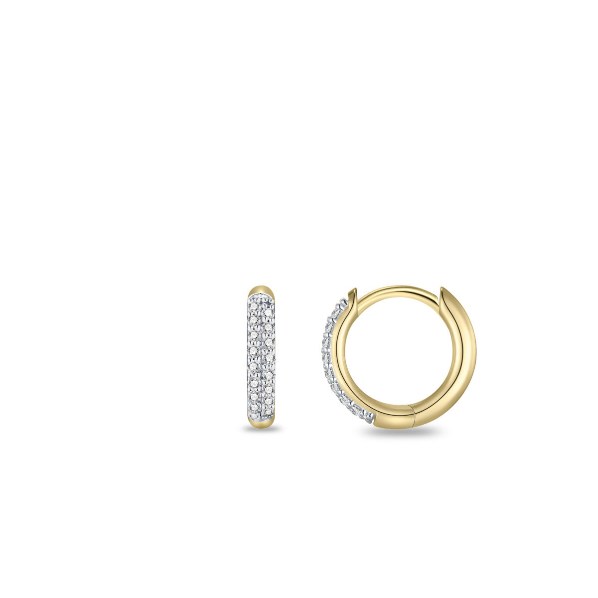 Gisser Oorringen 14K Bicolor Goud Lab grown diamant – VBLKCS2/12 – foto 3