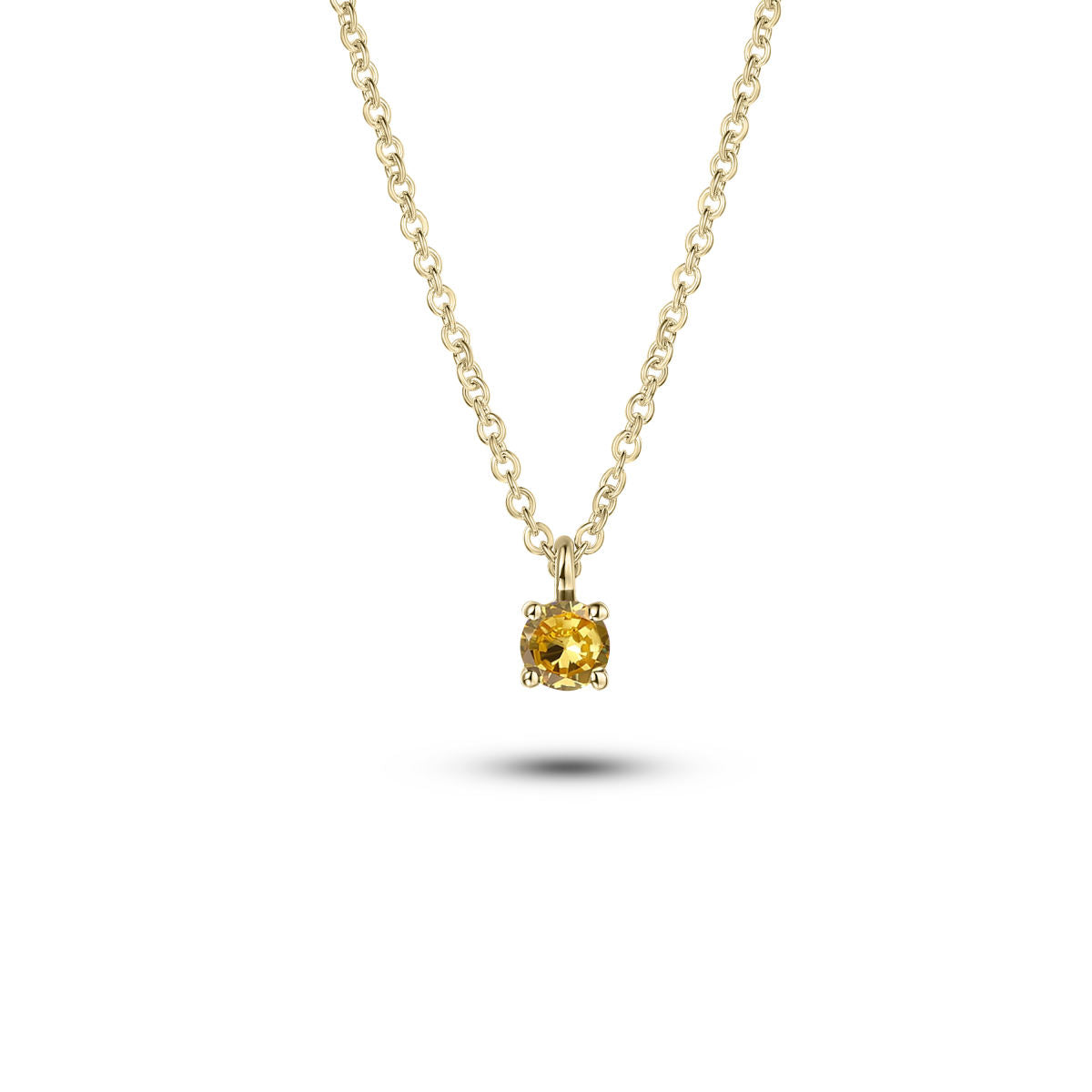Gisser Ketting 14K Geelgoud Citrien 42+3 cm – VGCN001/3