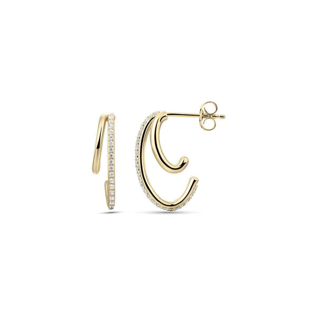 Gisser Oorbellen 14K Geelgoud Diamant – VGDE008 – foto 2