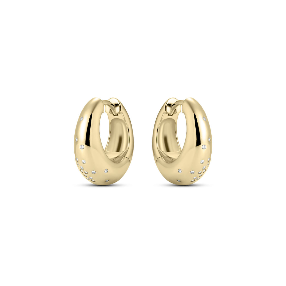 Gisser Oorringen 14K Geelgoud Diamant Wit – VGDH001