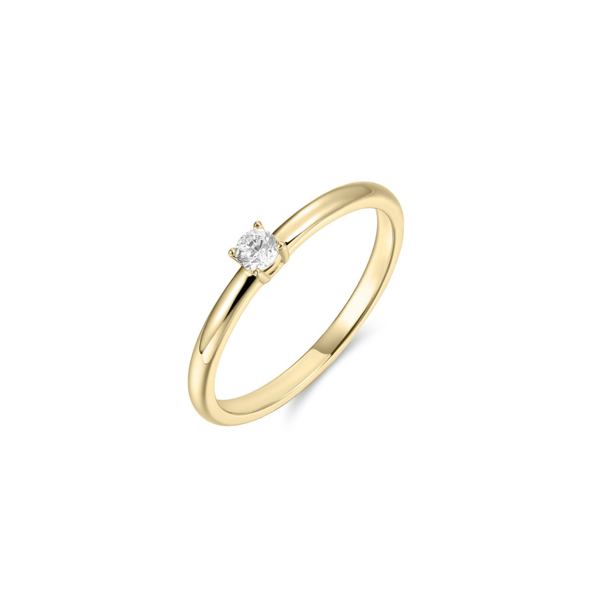 Gisser Ring 14K Geelgoud Diamant Wit – VGDR003