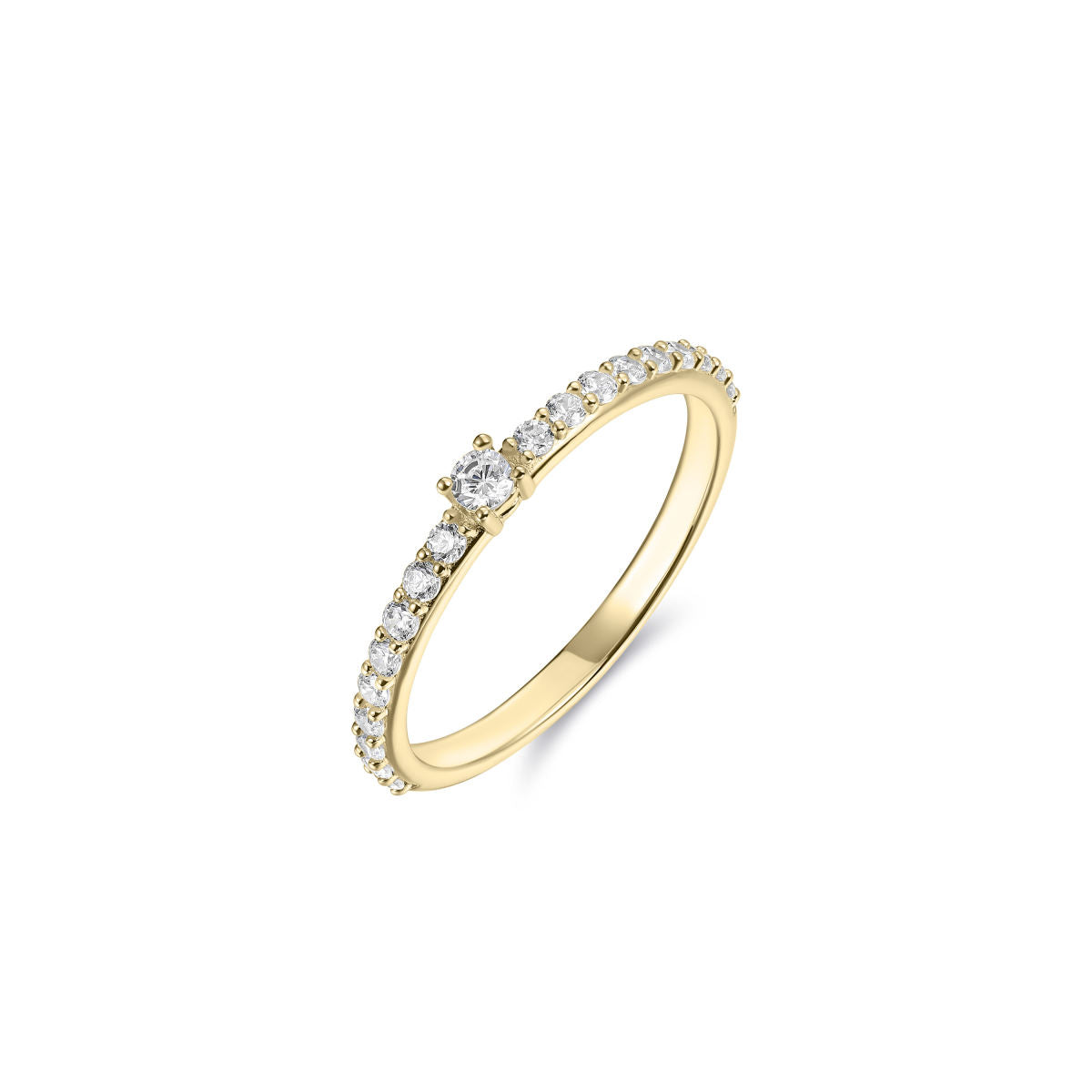 Gisser Ring 14K Geelgoud Diamant Wit – VGDR005