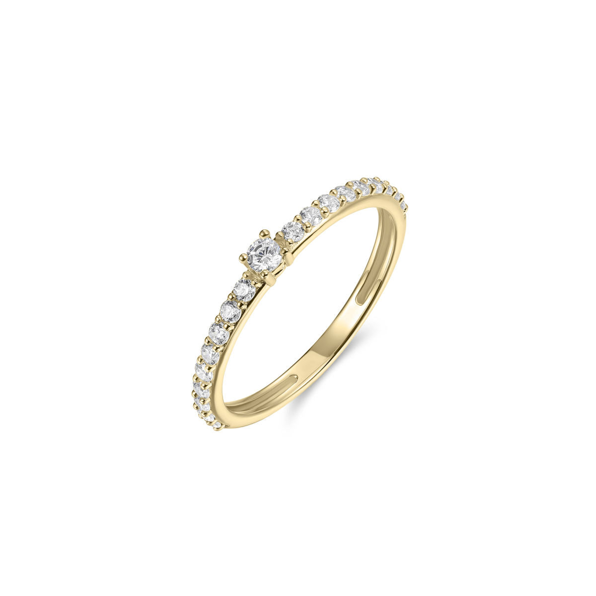 Gisser Ring 14K Geelgoud Diamant Wit – VGDR006