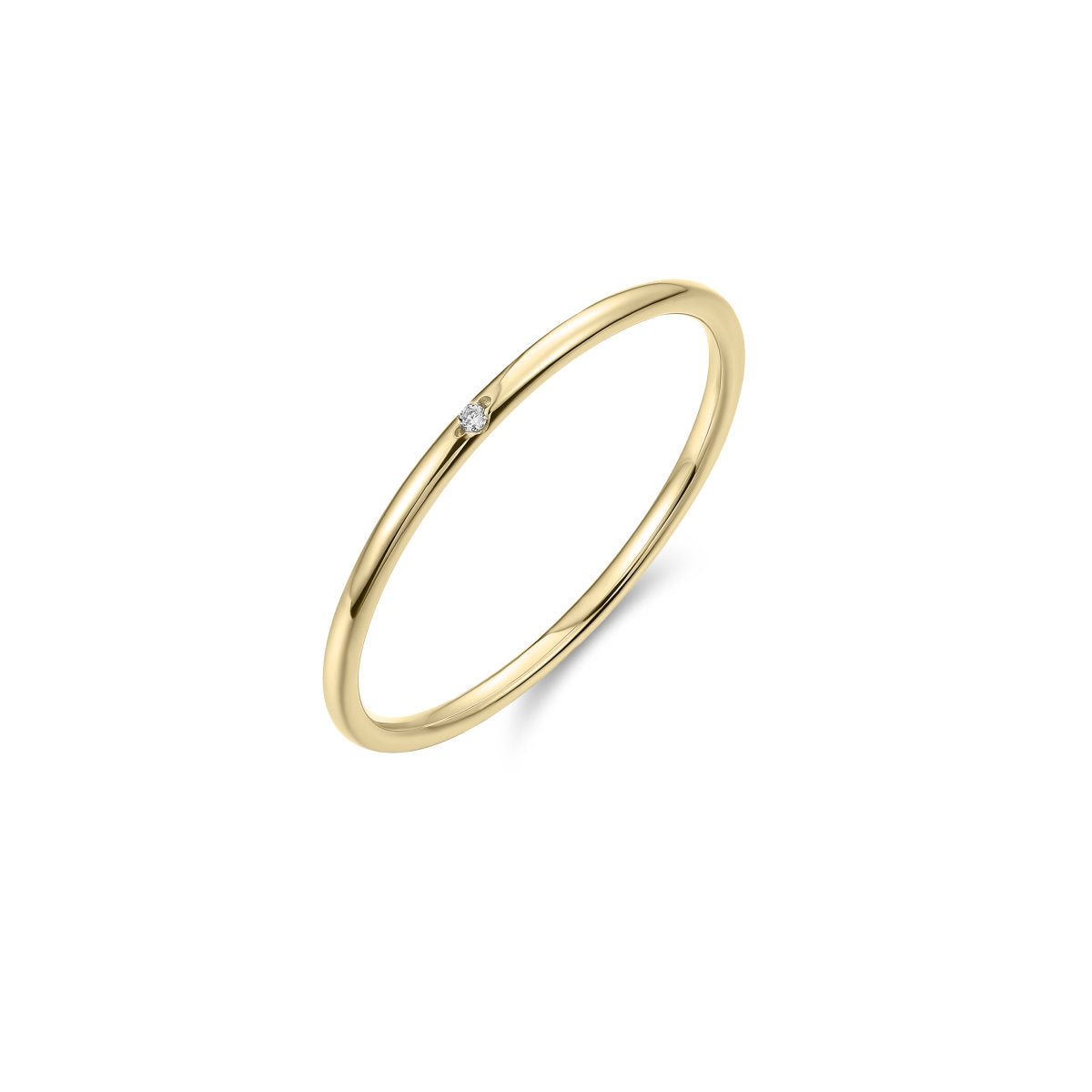 Gisser Ring 14K Geelgoud Diamant Wit – VGDR008