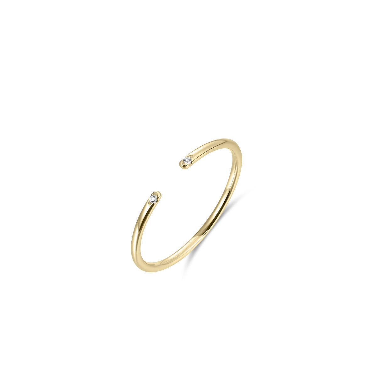 Gisser Ring 14K Geelgoud Diamant Wit – VGDR013