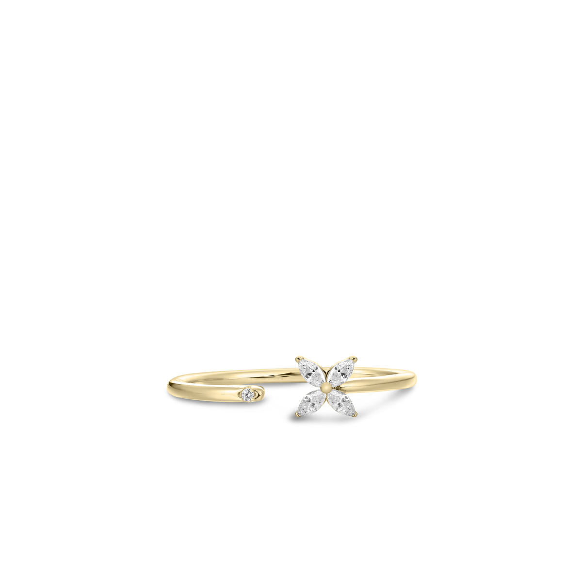 Gisser Ring 14K Geelgoud Diamant Wit – VGDR015 – foto 2