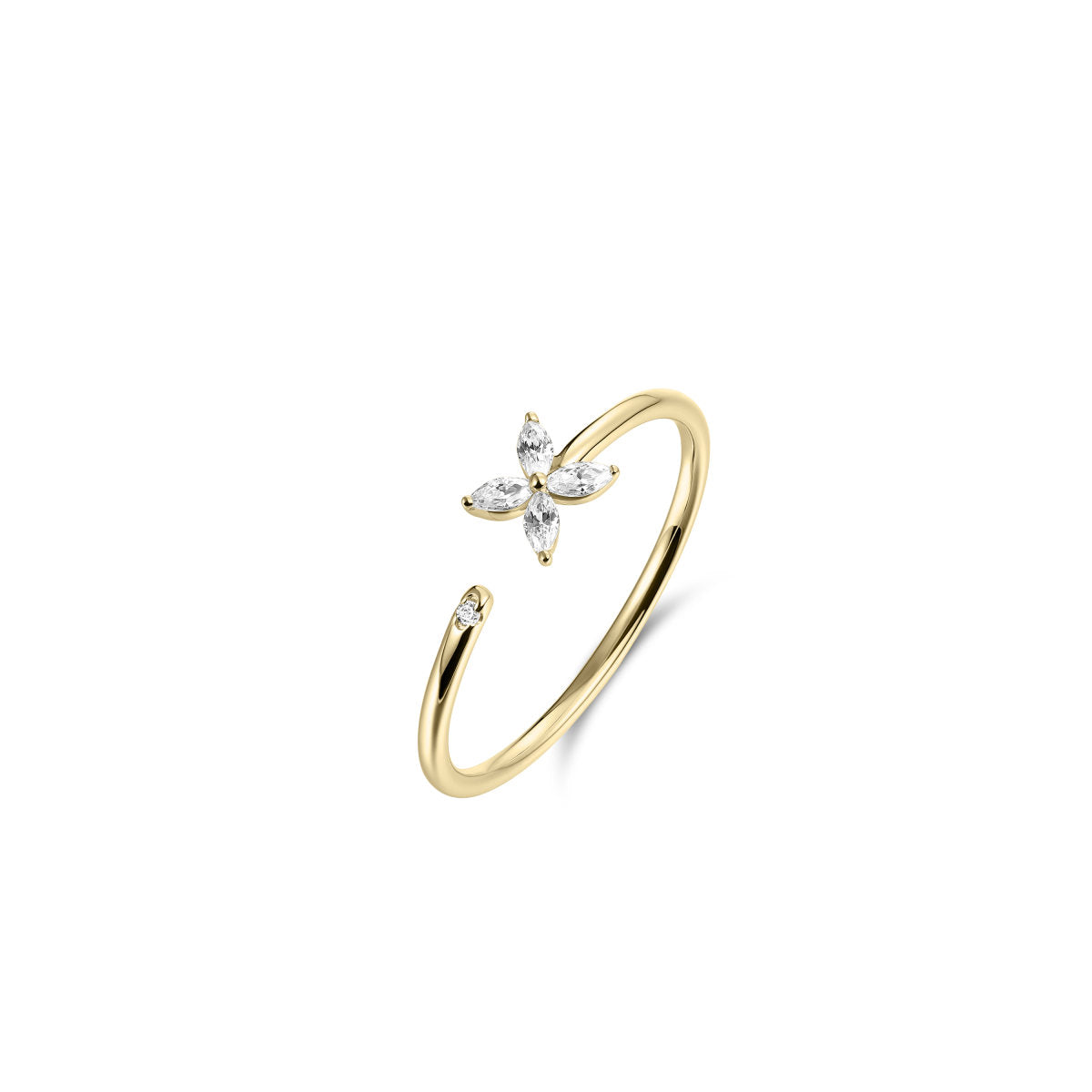 Gisser Ring 14K Geelgoud Diamant Wit – VGDR015