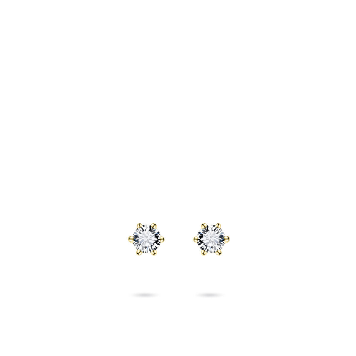 Gisser Oorbellen 14K Geelgoud Zirkonia Wit – VGE002/3