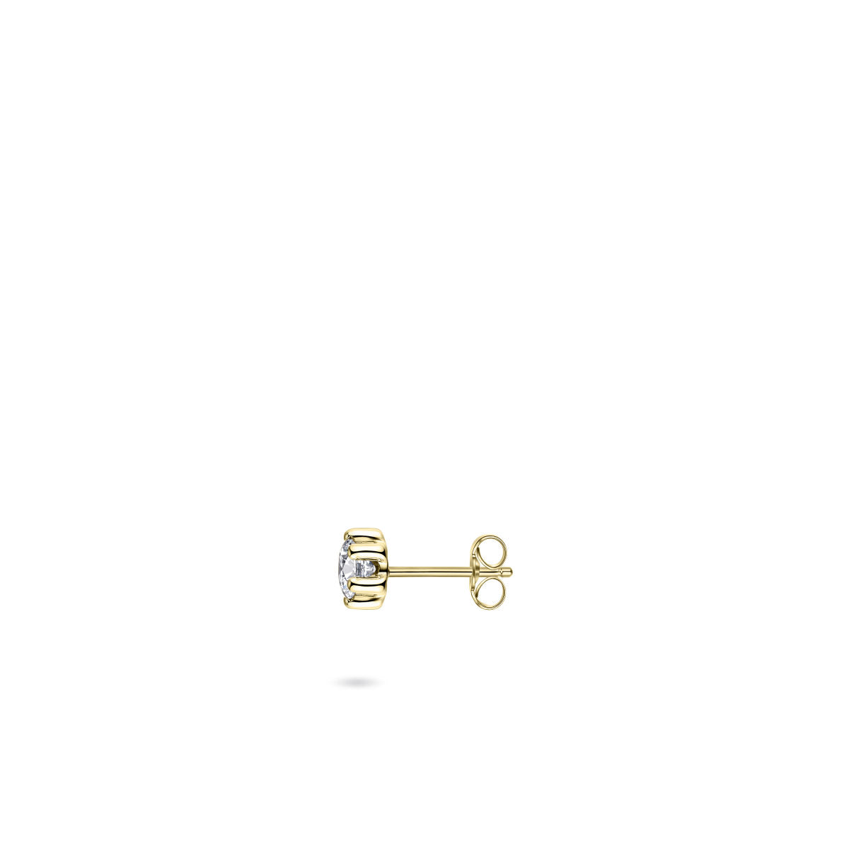 Gisser Oorbellen 14K Geelgoud Zirkonia Wit – VGE002/4 – foto 2