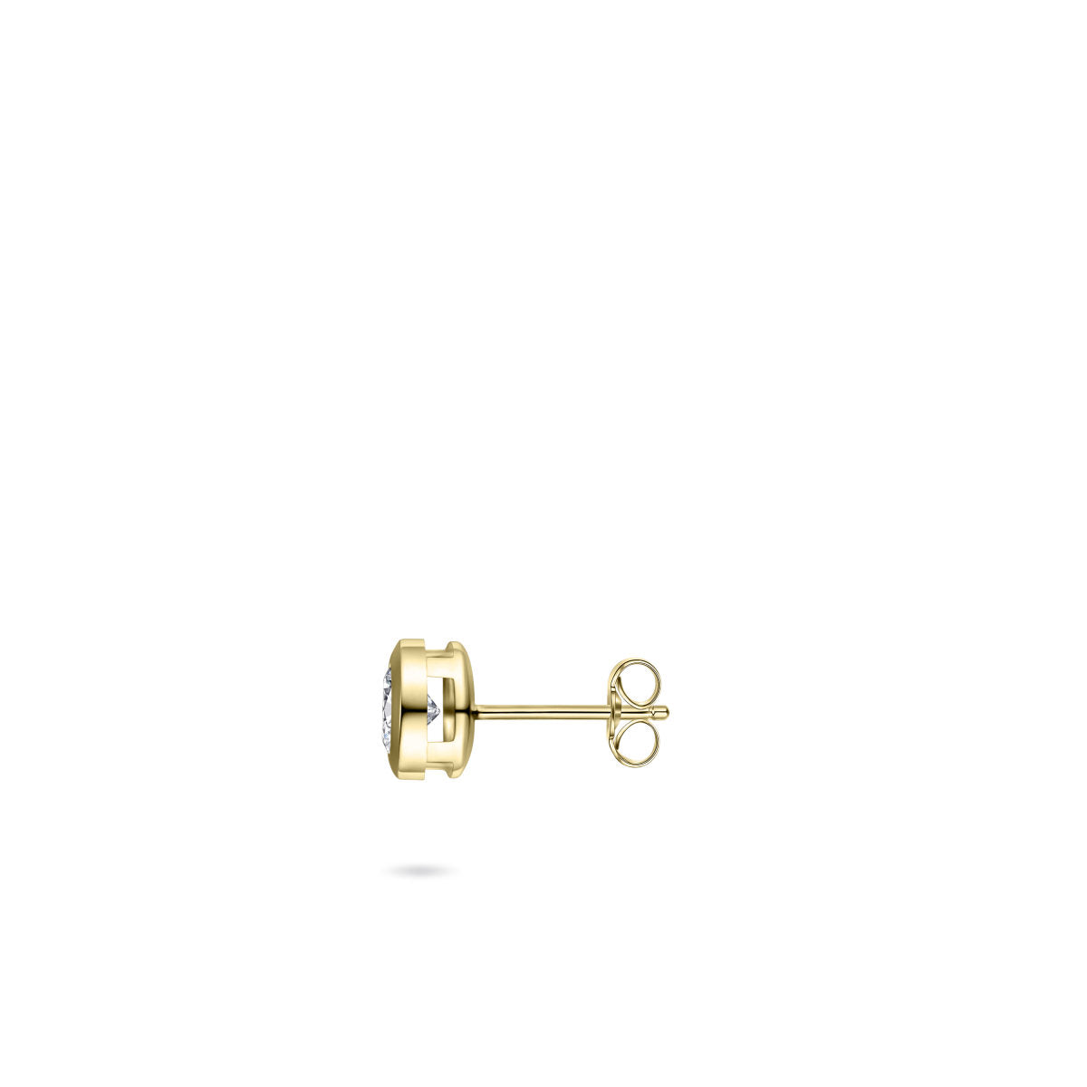 Gisser Oorbellen 14K Geelgoud Zirkonia Wit – VGE003/4 – foto 2