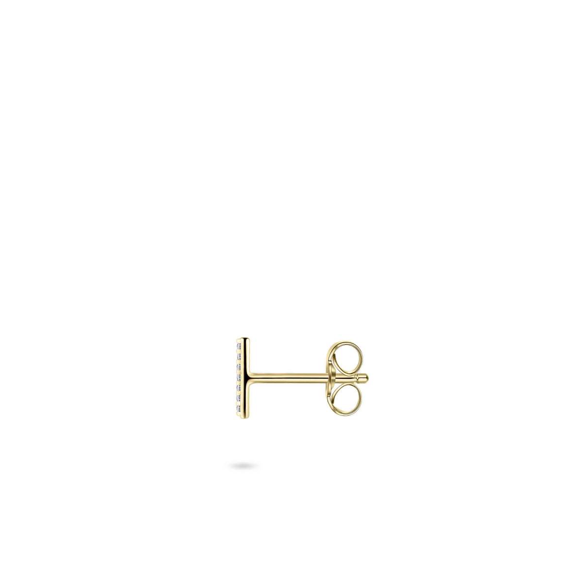 Gisser Oorbellen 14K Geelgoud Zirkonia Wit – VGE029 – foto 2