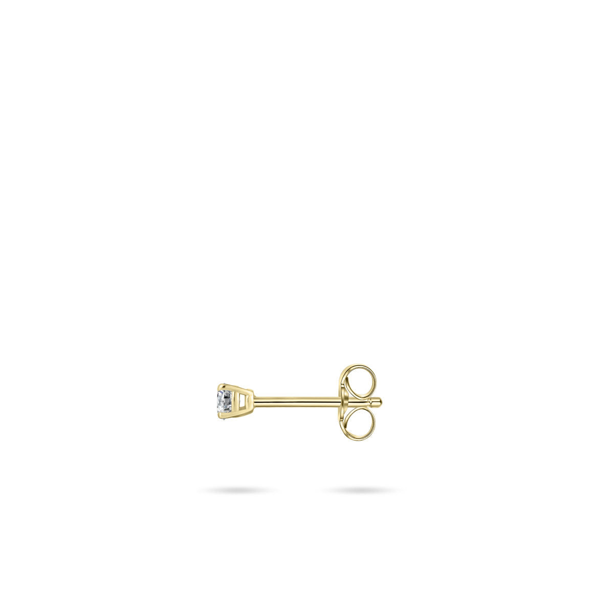 Gisser Oorbellen 14K Geelgoud Zirkonia Wit – VGE037/3 – foto 2